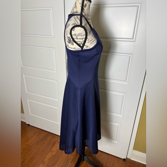 Lilly Pulitzer Navy Aurelie Midi High Low Halter Dress Small - Picture 9 of 9